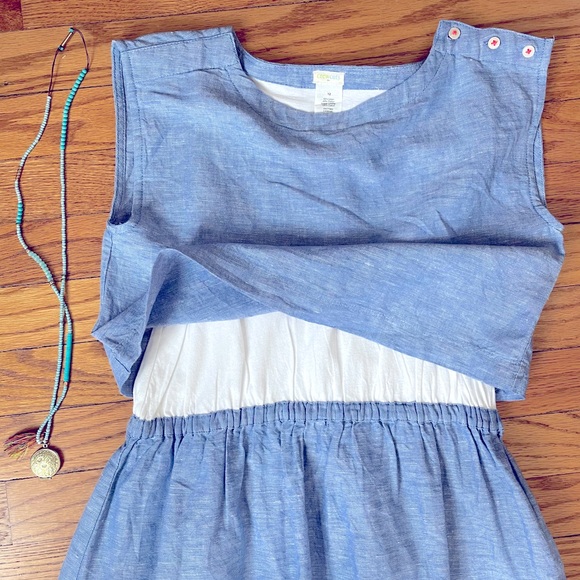 Jcrew Crewcuts Linen Blend Girl’s A-Line Dress - Picture 7 of 7